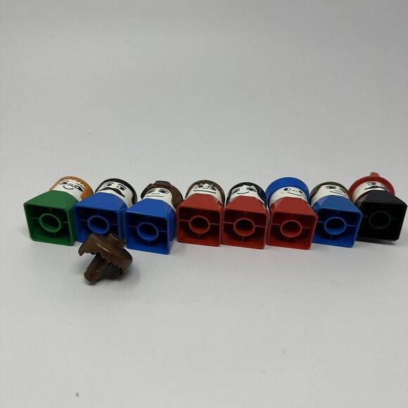 Vintage Lego Duplo FIGURES Older Style Bust Square People Character Lot 8 Pc - Picture 3 of 4